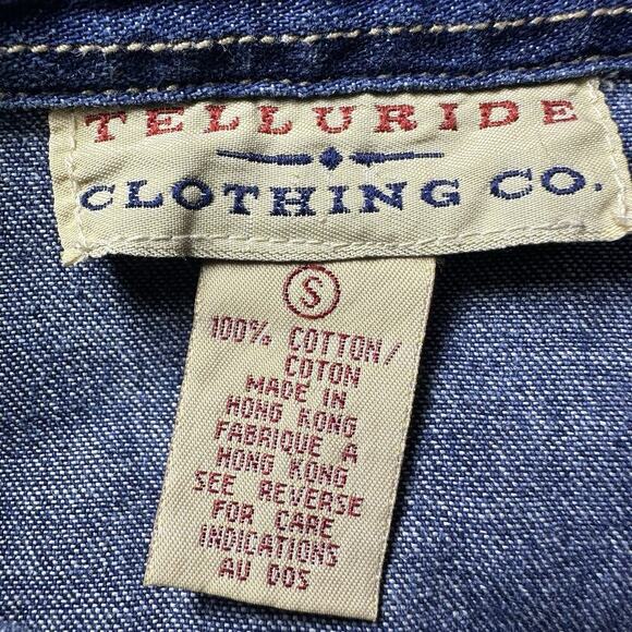 VTG Telluride Equestrian Denim Jacket Holiday Horse Embroidered Christmas Party - Picture 10 of 12